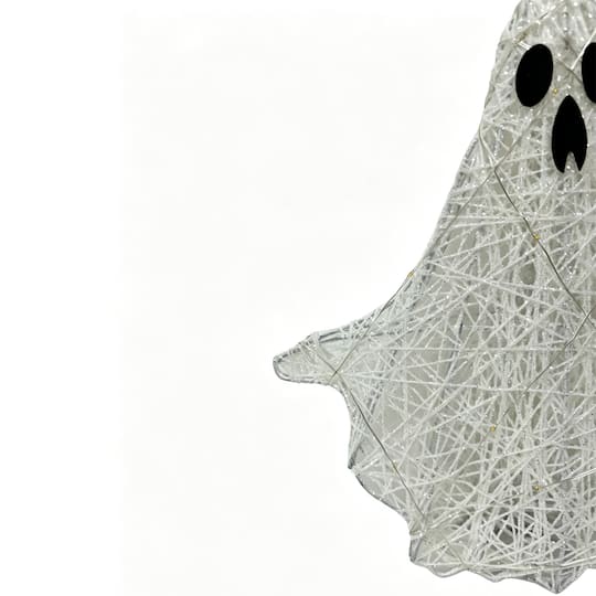 11.75" Lighted White Wire Ghost Tree Topper with Warm White LED Lights by Ashland®